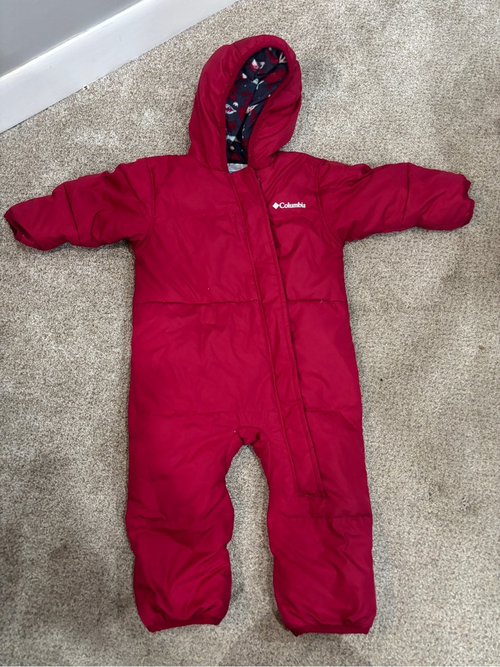 Columbia Baby Snuggly Bunny Bunting Size 12-18 Months ski down snowsuit